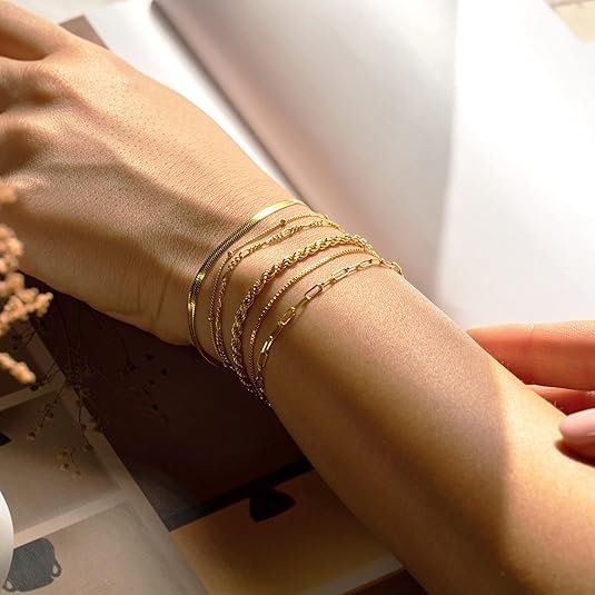 DEARMAY Gold Bracelets for Women Waterproof